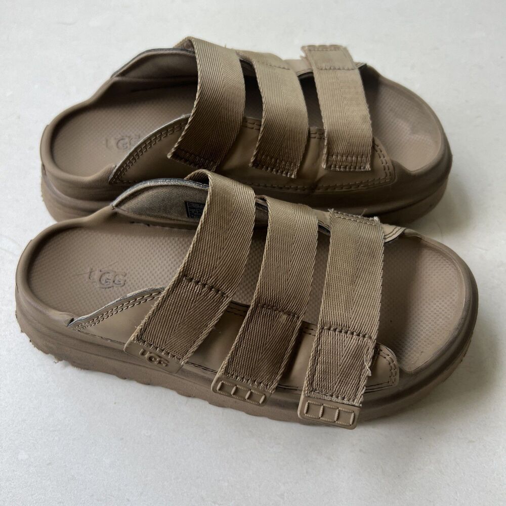 UGG  Beige Adjustable Strap Slide Sandals Size 6 Women's